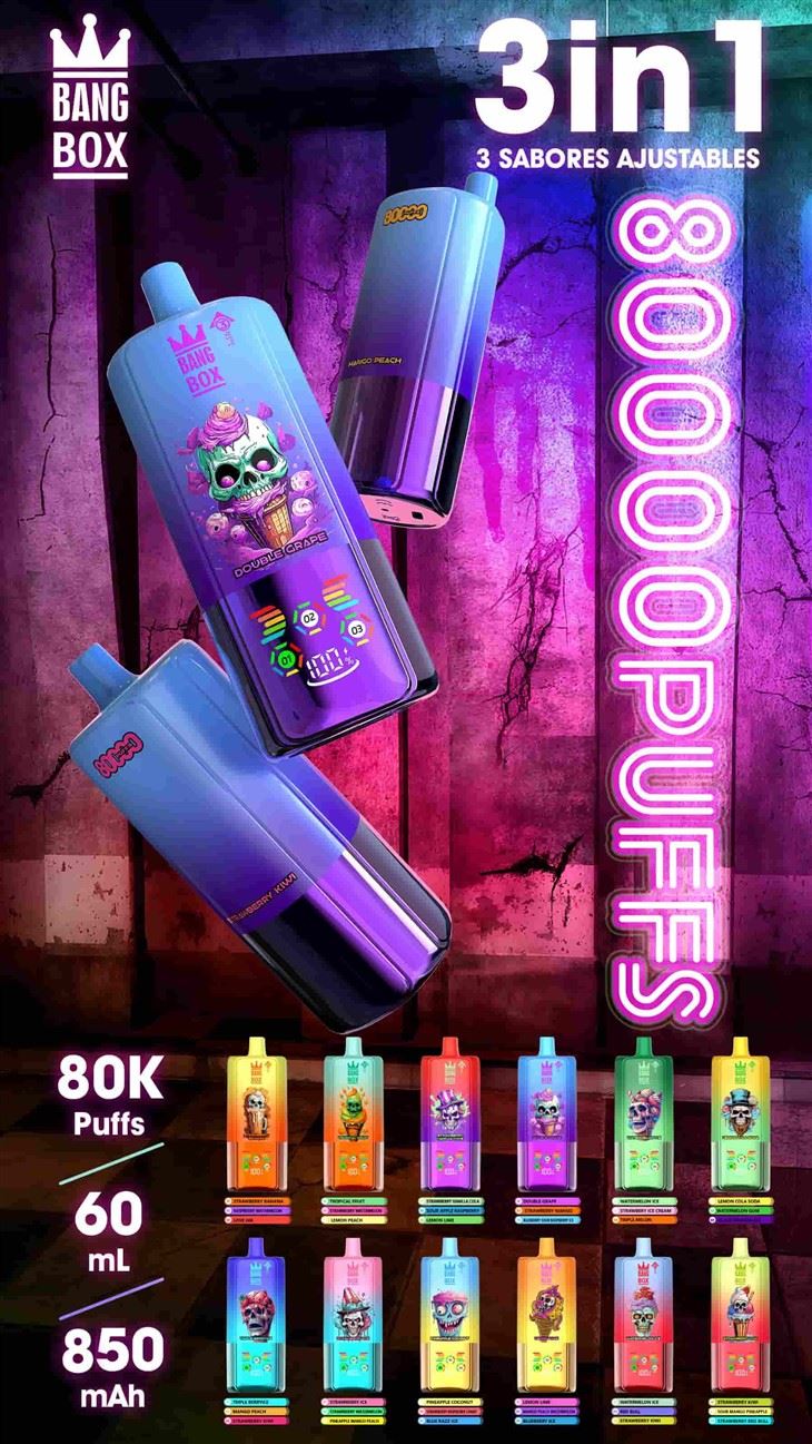 BANG BOX 80k Puffs 3 in1 säädettävä maku E{3}}savuke